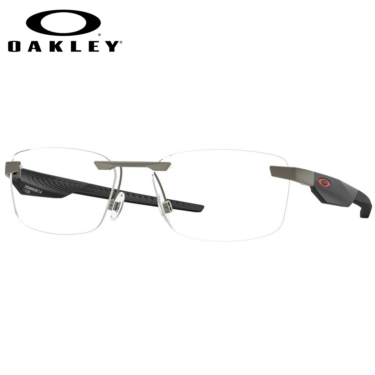 No Rim - オークリー OX3126-02-57 メガネ OAKLEY ステーキハウス1.0 STEAKHOUSE 1.0 Matte Gunmetal オークレー 縁無し メンズ レディース [26N1OO]