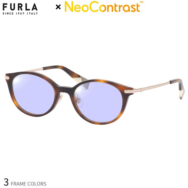 フルラ フルラ VFU492J ネオコントラスト 眩しさを防ぐ 夜間運転 度付き NEO CONTRAST サングラス イエローカット UVカット 紫外線カット FURLA [OS]