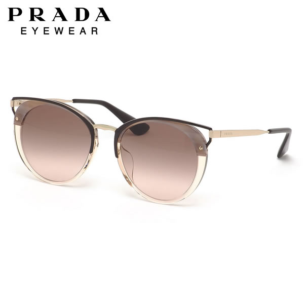 プラダ PRADA サングラス PR66TSF LMN0A6 54サイズ キャッツアイ ラウンド コンビネーション モード フェミニン メンズ レディース