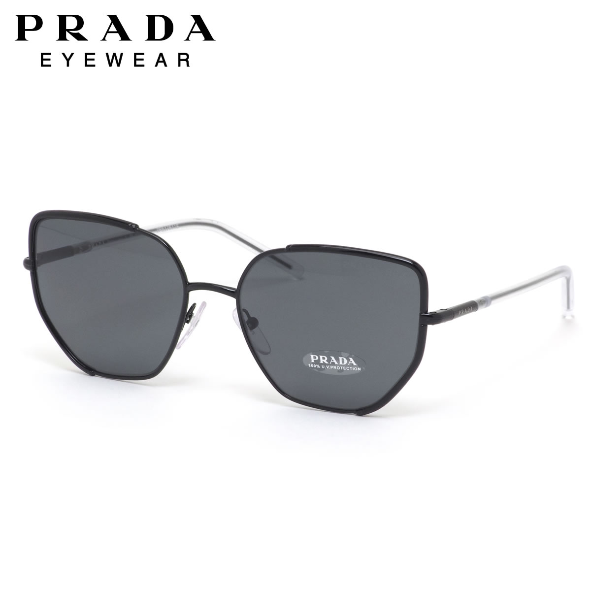 プラダ サングラス PR50WS 1AB5Z1 58 PRADA キャッツアイ 偏光サングラス 偏光レンズ MADE IN ITALY イタリア製 メンズ レディース