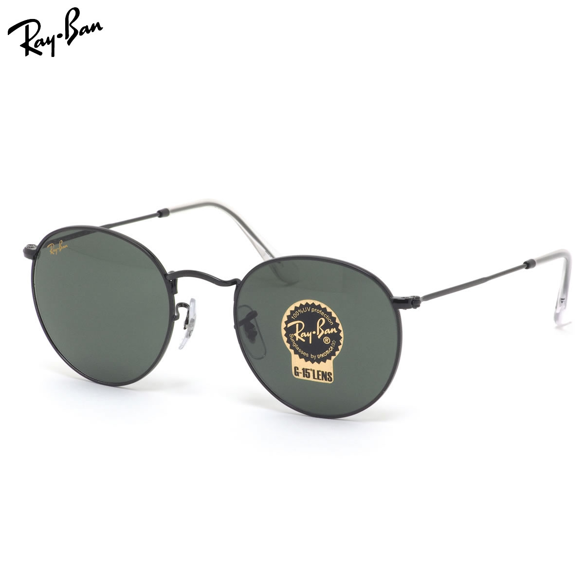 樂天商城 - レイバン サングラス RB3447 919931 47 Ray-Ban ROUND METAL LEGEND GOLD ラウンドメタル ゴールドロゴ G15 度数付き対応 メンズ レディース
