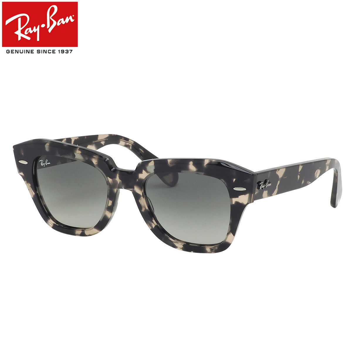 Ray-Ban RB2186 133371 52 サングラス レイバン STATE STREET ステートストリート デミ べっ甲 トータス 度数付き対応 メンズ レディース