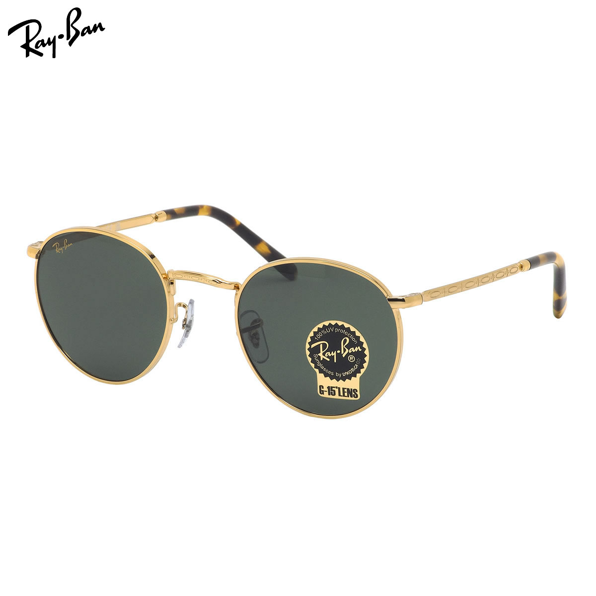 乐天商城 - レイバン RB3637 919631 47 サングラス Ray-Ban NEW ROUND ラウンドメタル グリーンクラシック G15 度数付き対応 メンズ レディース
