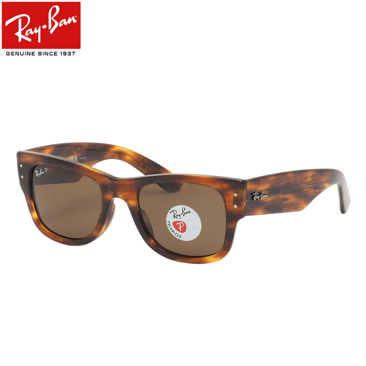 Ray-Ban RB0840SF 954/57 52 サングラス レイバン MEGA WAYFARER メガウェイファーラー 偏光 ポラライズド ローブリッジフィット ハバナ デミ べっ甲 度数付き対応 メンズ レディース