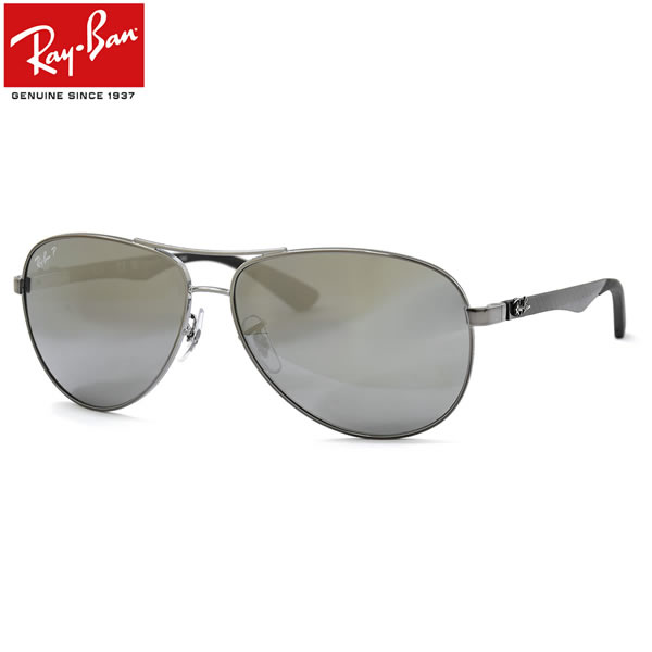 レイバン サングラス ミラー 偏光 テック カーボンファイバー Ray-Ban RB8313 004/K6 61サイズ レイバン RAYBAN TECH CARBON FIBRE FLASH LENSES 004K6 COCKPIT コックピット ツーブリッジ ダブルブリッジ ティアドロップ 偏光レンズ 偏光サングラス メンズ レディース