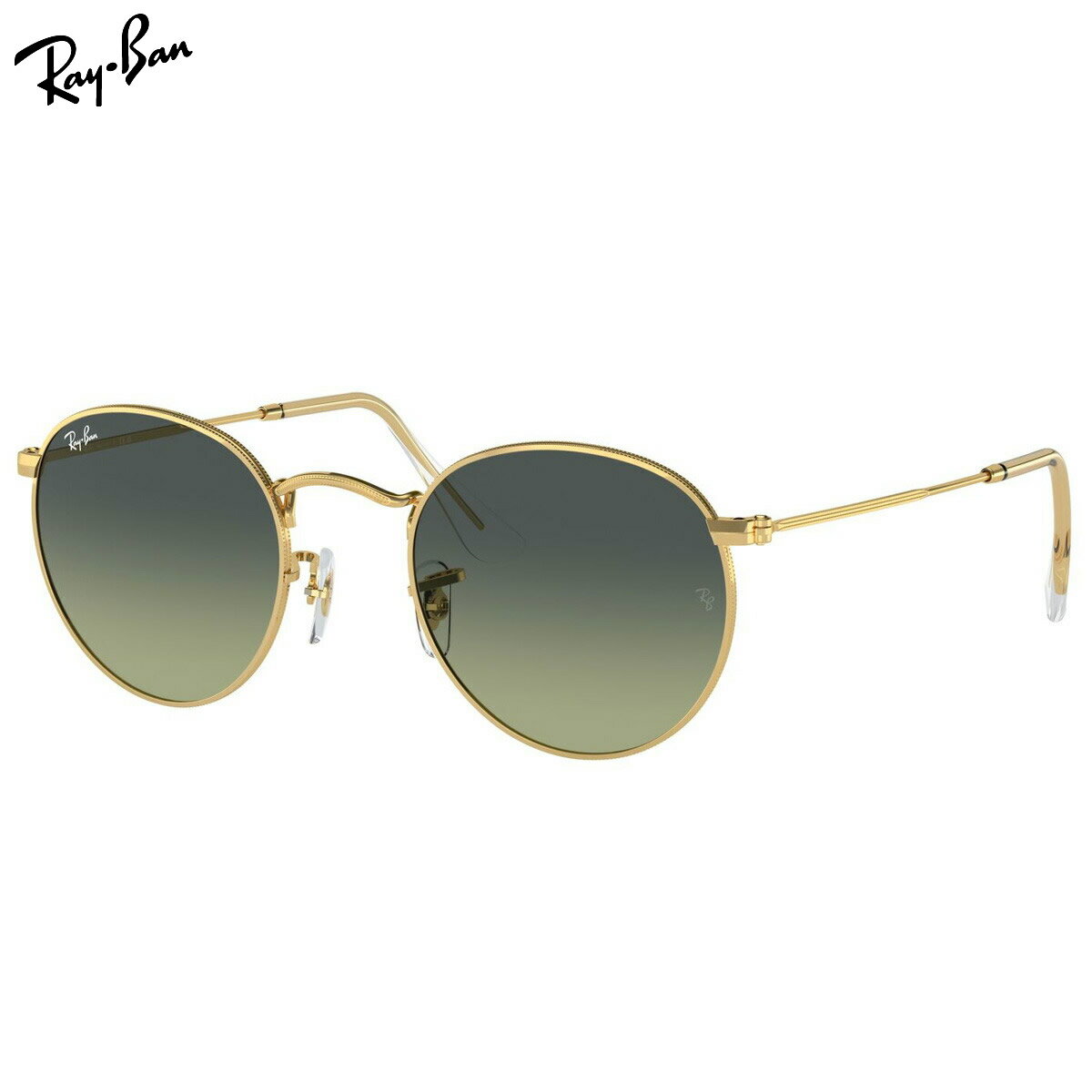 乐天商城 - レイバン RB3447 001/BH 50 サングラス Ray-Ban ROUND METAL ROSE GOLD ラウンドメタル グリーンレンズ 度数付き対応 メンズ レディース