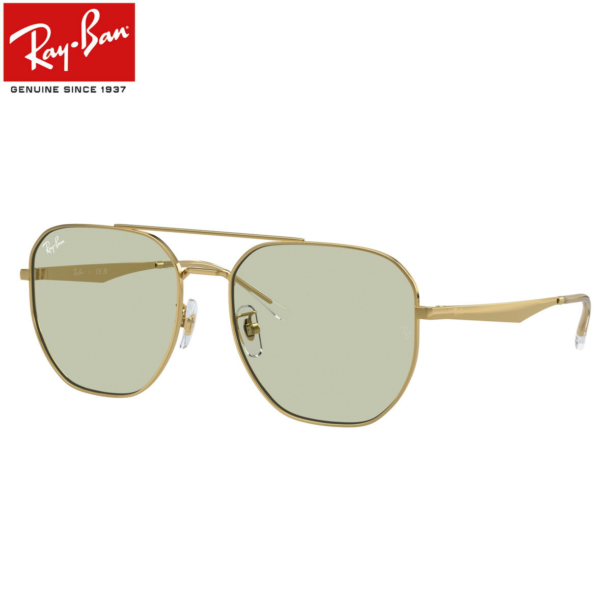 レイバン RB3724D 001/2 59 サングラス Ray-Ban ツーブリッジ 度数付き対応 メンズ レディース