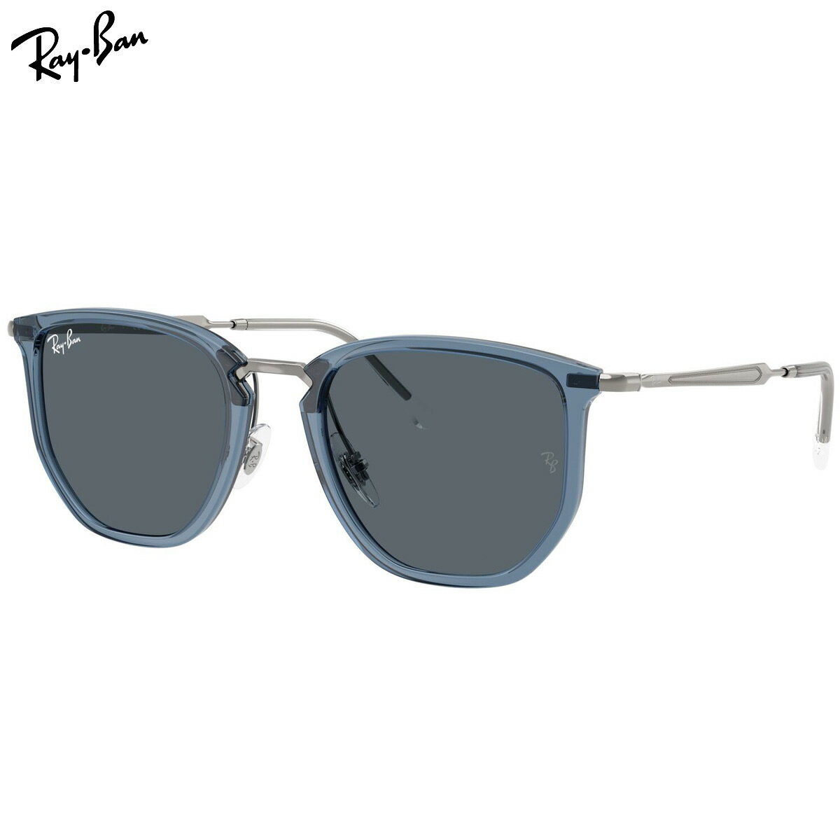 乐天商城 - レイバン RB4451 6803R5 50 サングラス Ray-Ban コンビネーション 細め クリアブルー グラデーションレンズ 度数付き対応 メンズ レディース