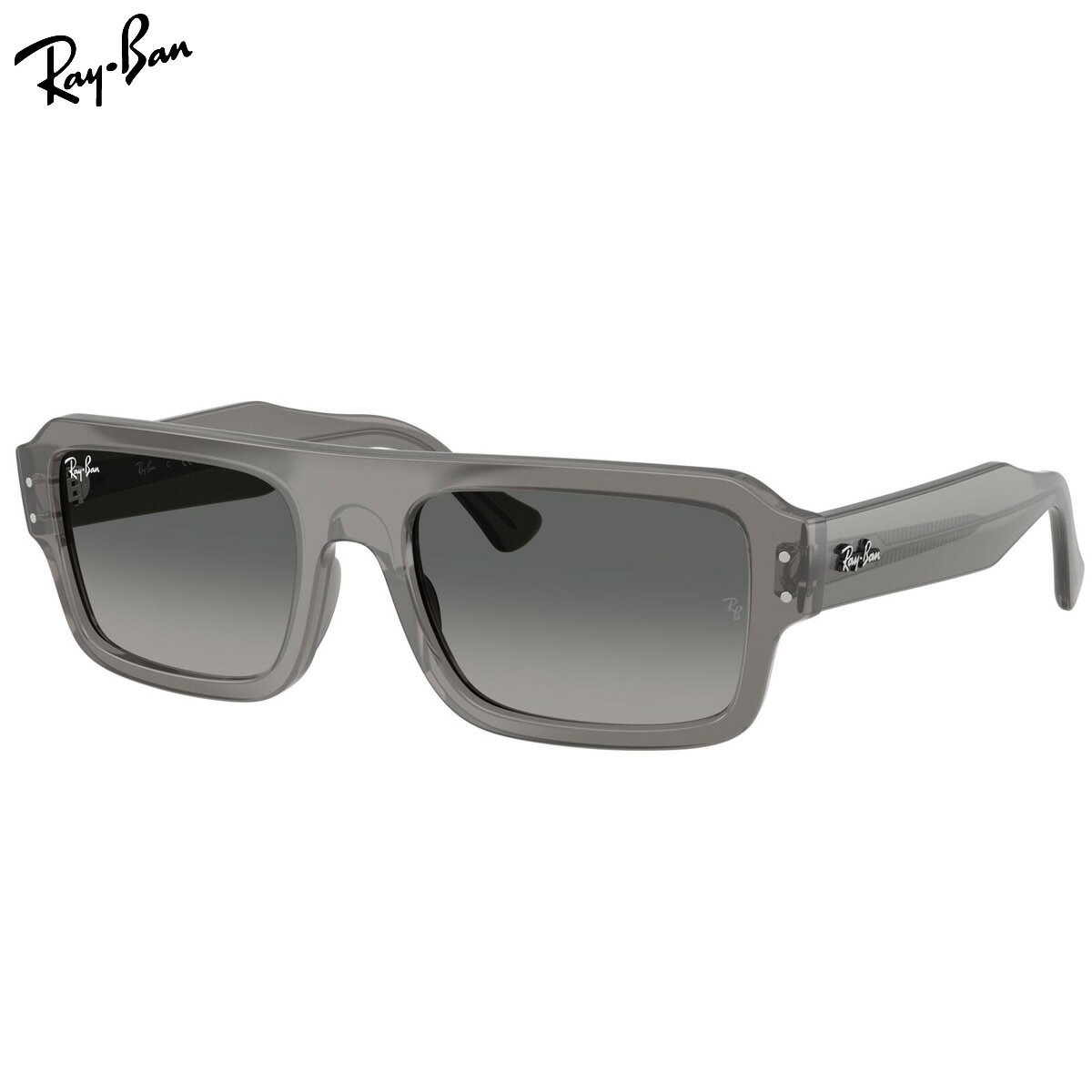レイバン RB4454F 680571 53 サングラス Ray-Ban LUKAS BIO-BASED ルーカス ローブリッジフィット クリアグレー 度数付き対応 メンズ レディース