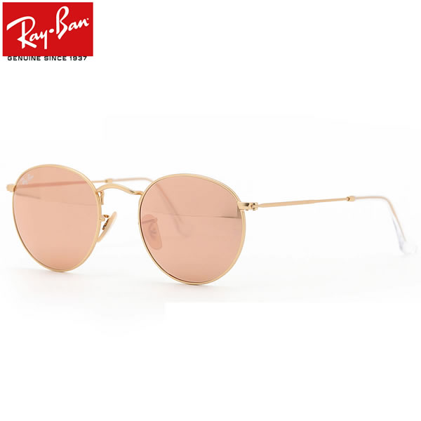 レイバン サングラス ミラー ラウンドメタル Ray-Ban RB3447 112/Z2 50サイズ レイバン RAYBAN ROUND FLASH LENSES 112Z2 METAL 丸メガネ ミラー ICONS アイコン 度数付き対応 メンズ レディース