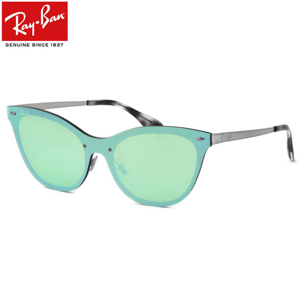 レイバン サングラス Ray-Ban RB3580N 042/30 143サイズ BLAZE ブレイズ レディースモデル RayBan FLASH LENSES キャッツ キャッツアイ フラットレンズ シールドレンズ 一眼 べっ甲 べっこう ミラー ツーポイント