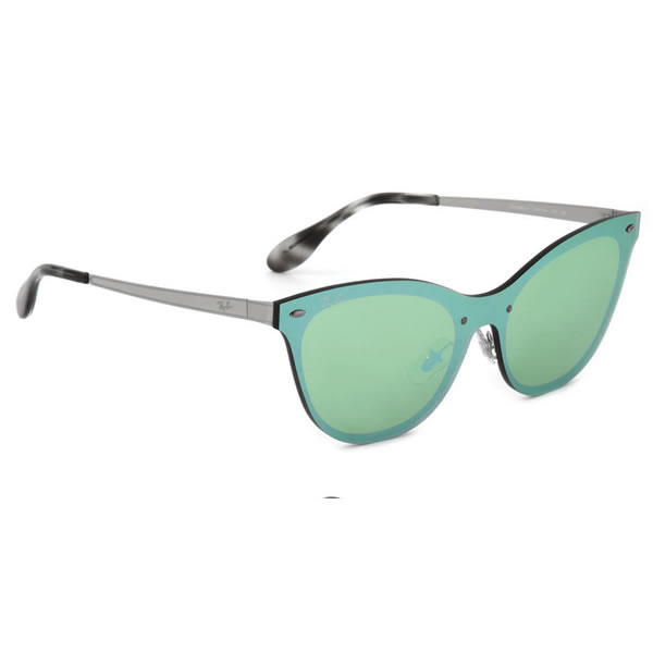 レイバン サングラス Ray-Ban RB3580N 042/30 143サイズ BLAZE ブレイズ レディースモデル RayBan FLASH LENSES キャッツ キャッツアイ フラットレンズ シールドレンズ 一眼 べっ甲 べっこう ミラー