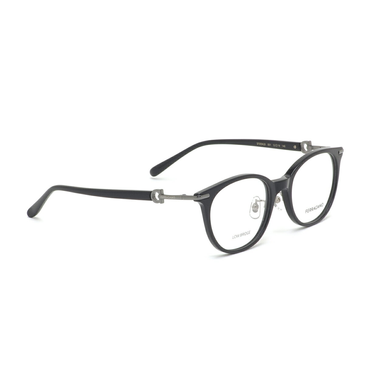フェラガモ SF3004LB 001 52 メガネ FERRAGAMO ボスリントン ガンチーニ 黒縁 くろぶち MADE IN JAPAN 国産 日本製 メンズ レディース