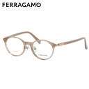 フェラガモ SF3005LB 260 48 メガネ FERRAGAMO 小さめ ベージュ クリア MADE IN JAPAN 国産 日本製 レディース