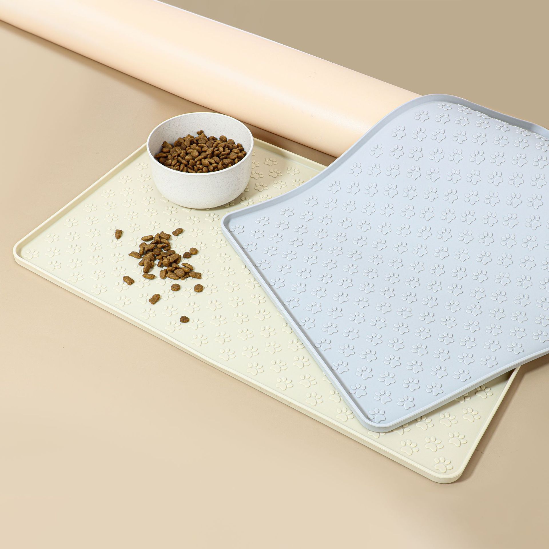 Other - 犬猫用 フィーディングマット シリコン製 清掃簡単 四角型 食器用 高さ付き