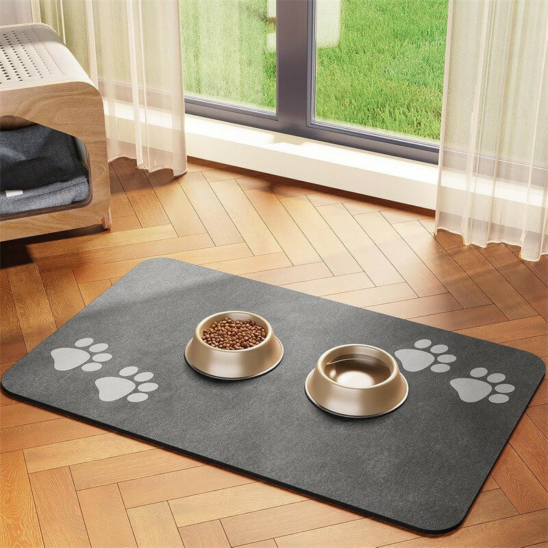 Cusion, Pillow - 犬猫用 ペットフィーディングマット 40×60/50×80cm 大型 吸水 ノンスリップ 清掃簡単 防水
