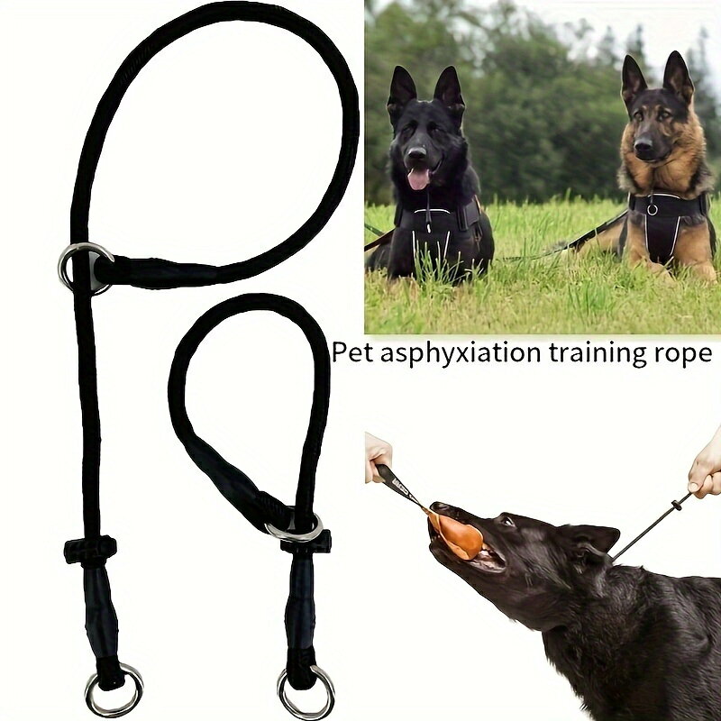 ポリエステル ファイバー 犬用トレーニングリード 調整可能 スリップカラー チョークループ 行動訓練用