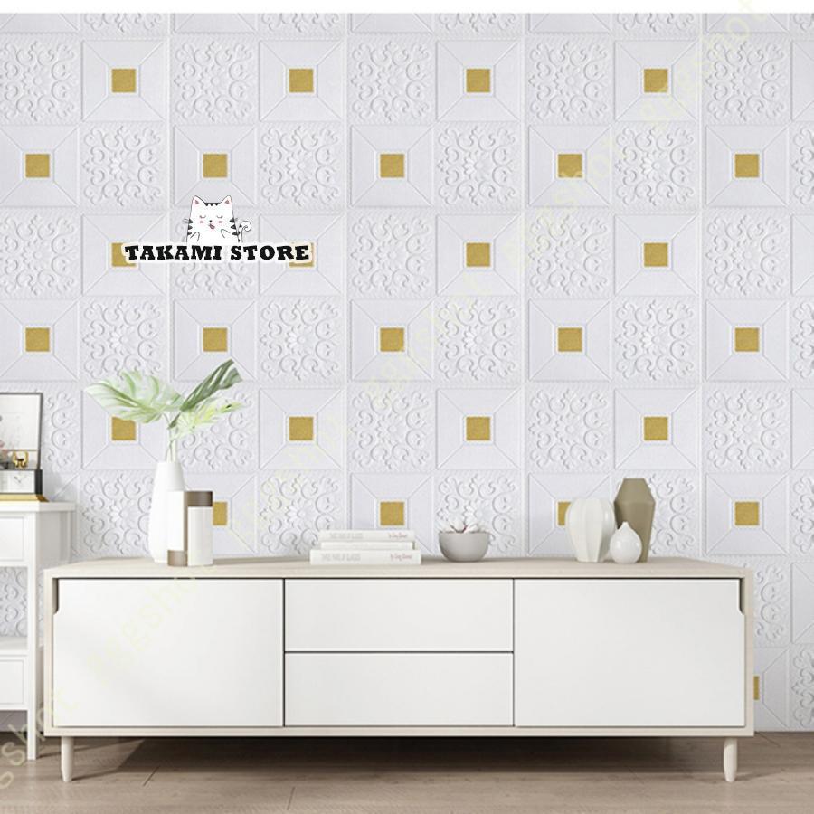 壁紙 レンガ 壁用 シール シート 大理石 タイル クッション のり付き インテリア リフォーム 内装 立体..