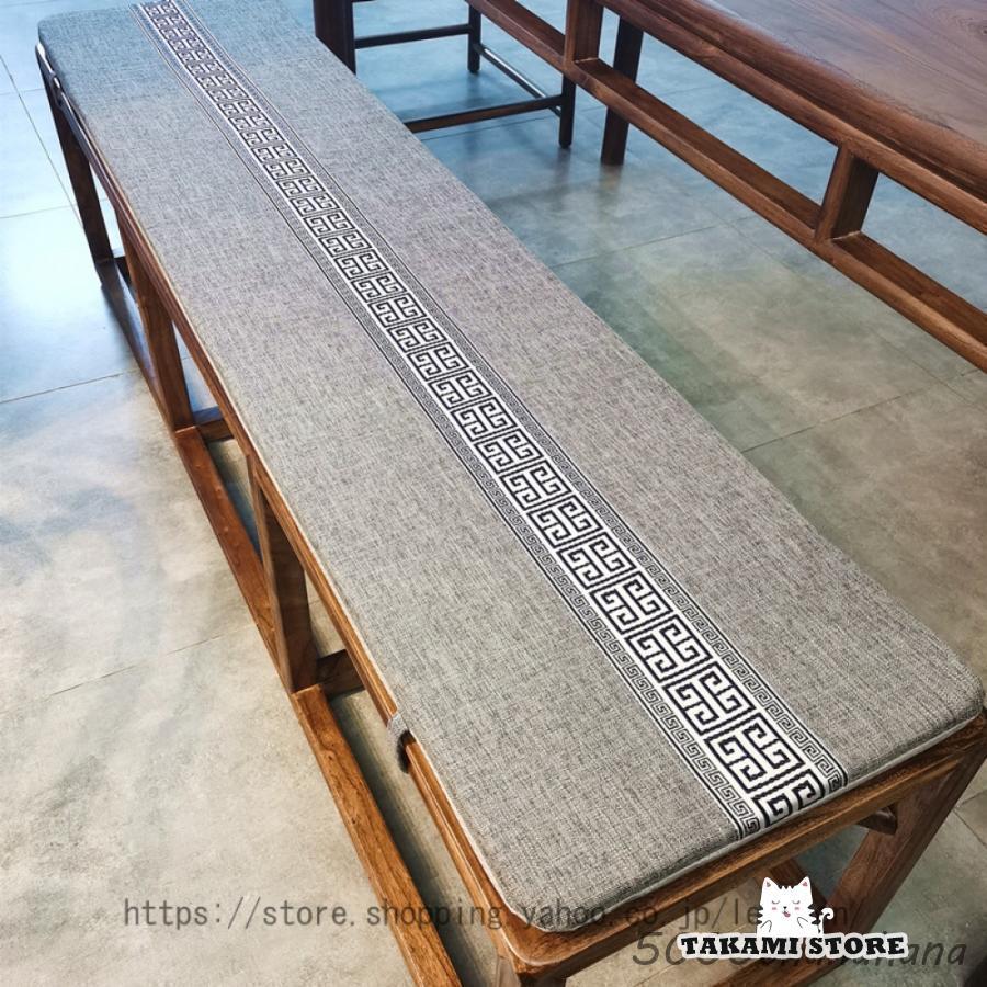 ベンチシートクッション ベンチ クッション 長座布団 ロング座布団 通気 綿麻 長座布団 クッション 長..