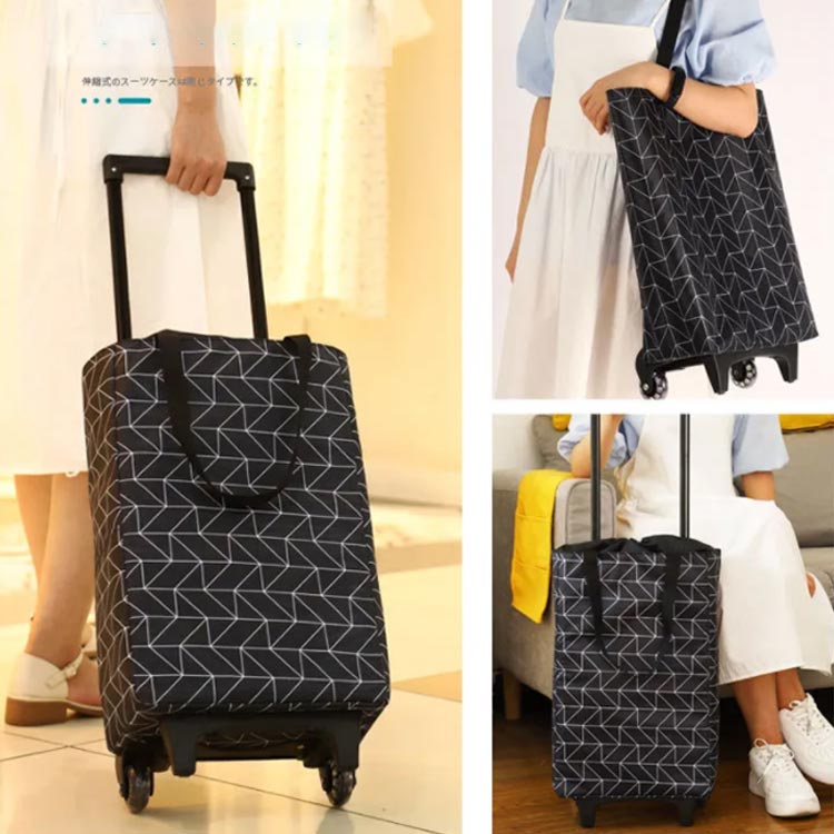 巾着口 キャリーカート キャリーバッグ 保冷バッグ キャリー バッグ 軽量 折りたたみ 大容量 シル ...