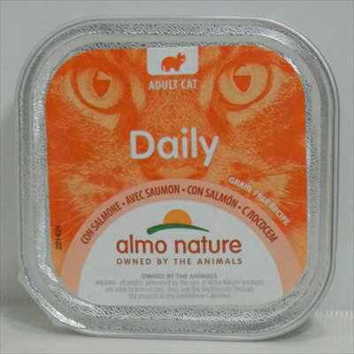 　アルモネイチャー（almo　nature）　グレインフリー　352　デイリーメニュー　サーモン入りのソフトムース　パウチ　愛猫用総合栄養食　成猫・全猫種用　100g