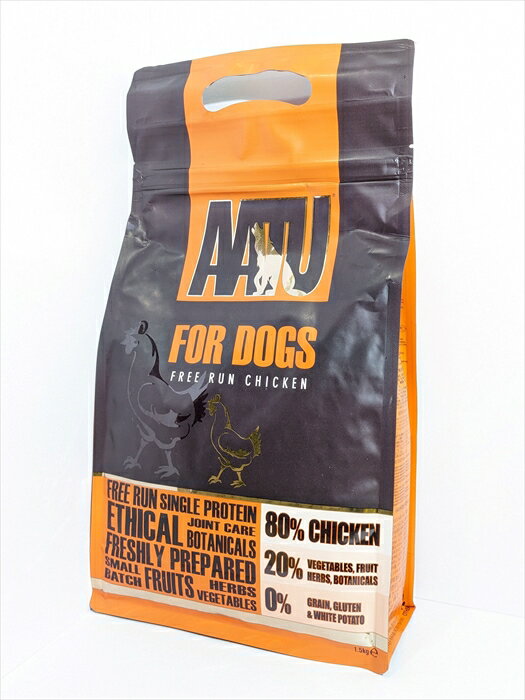 【ドッグフード】【リニューアル・レシピ変更】アートゥー（AATU）80／20 グレインフリー　ドッグ　チキン　成犬・全犬種用　1．5kg