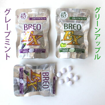 江崎グリコ BREO−EX(ブレオイーエックス) 66g口中ケアタブレット 【口臭予防】 【メール便可 6個まで】