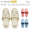 【5/1限定!P2倍!】1足 キッズ アニマルフェイススリッパ【メール便不可】