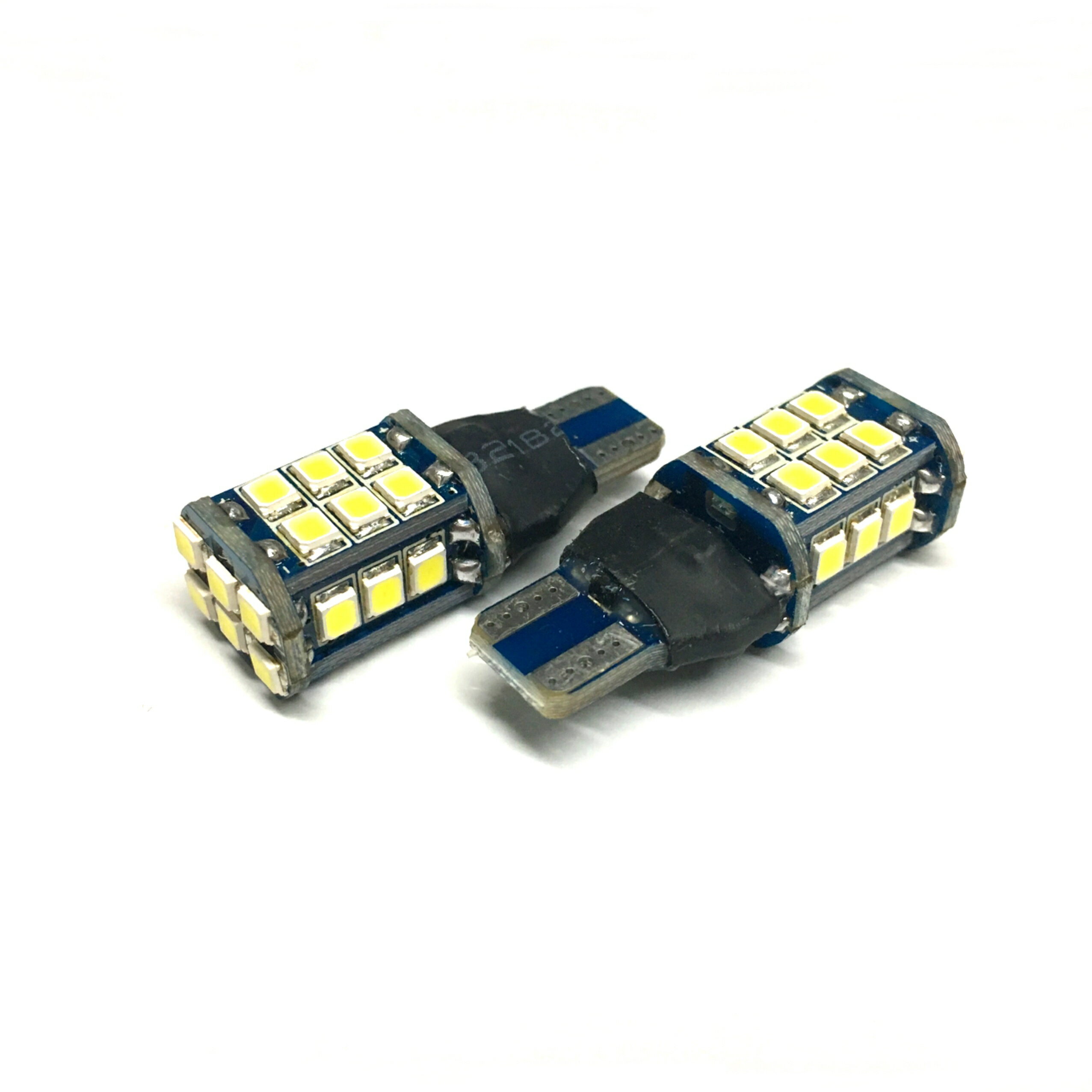 【送料無料】 車用 新品 Canbus T16 24連 2835SMD 980lm キャンセラー内蔵 LEDウェッジ 2個セット ホワイト