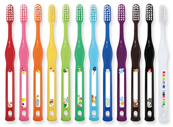 歯ブラシ 子供 ハッピーカラー 12本セット ジュニア おなまえシリーズ 各一色 (5)
