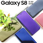 Galaxy S8 ケース 手帳型 ケース ミラー カバー 美しい 光沢 薄くて 使いやすい 半透明 SC-02J SCV36 きれい しっとり質感 手帳型ケース スマホケース 耐衝撃 スマホカバー 送料無料 docomo au sofbank UQ SIMフリー(A)