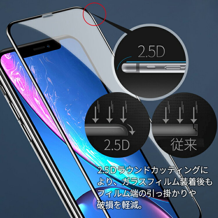 iPhone11 フィルム iPhone11 / 11 Pro / 11 Pro Max フィルム ガラス 全面 保護フィルム 9H アイフォン11 強化ガラスフィルム 送料無料 強化 ガラス フィルム 画面 液晶 保護フィルム 飛散防止 薄い 硬い