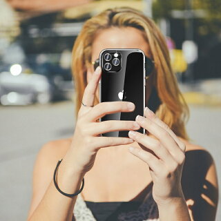 ORANGAiPhone12ProMax用ケース2021年最新型高透明ハイブリッドケース日本旭硝子9H強化ガラスTPUバンパー黄変防止超高耐衝撃ストラップホール付き6.7インチアイフォン12ProMax用カバークリア