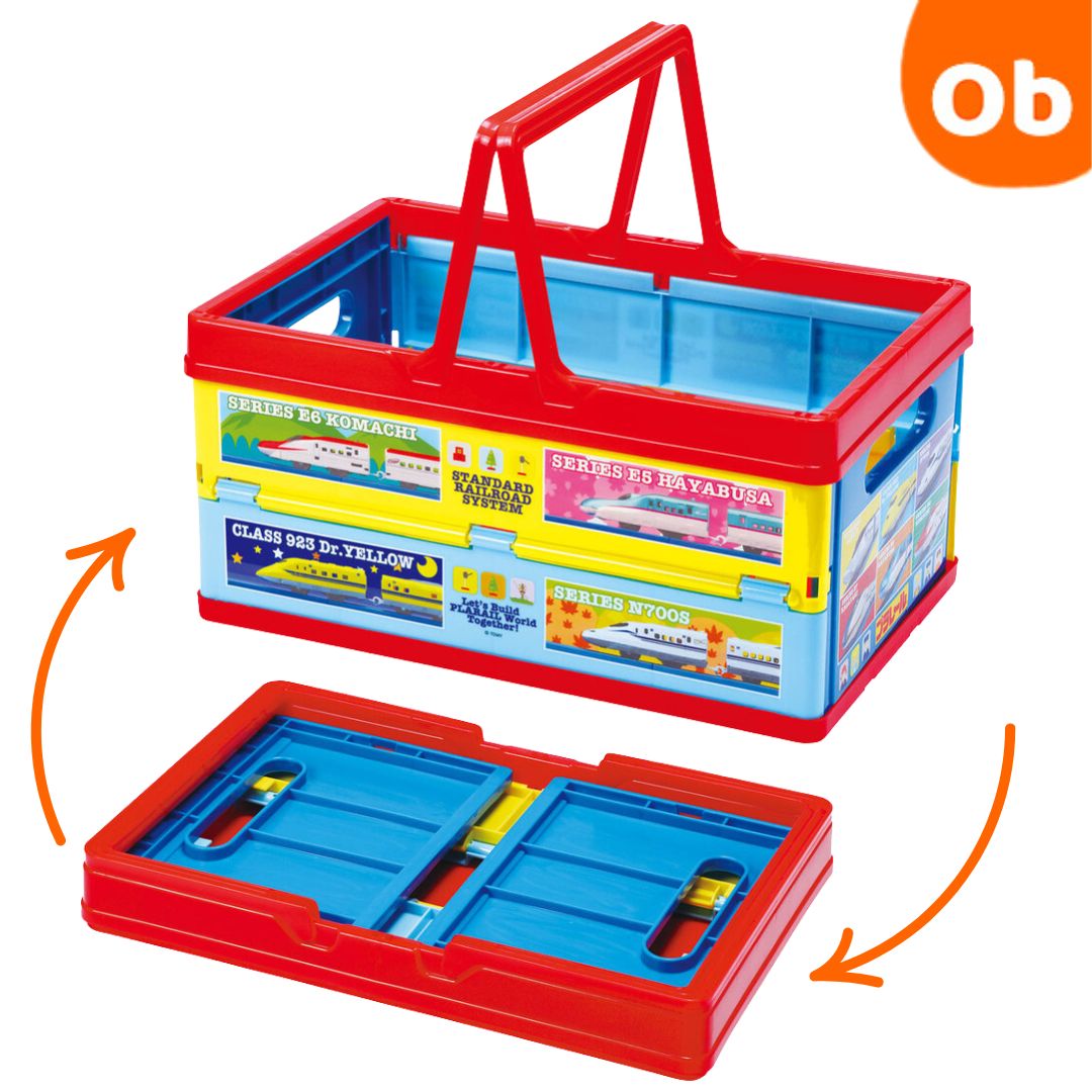 折りたたみ収納ボックス 　プラレール　【送料無料　沖縄・一部地域を除く】　横390×縦255×高185mm　クリスマス