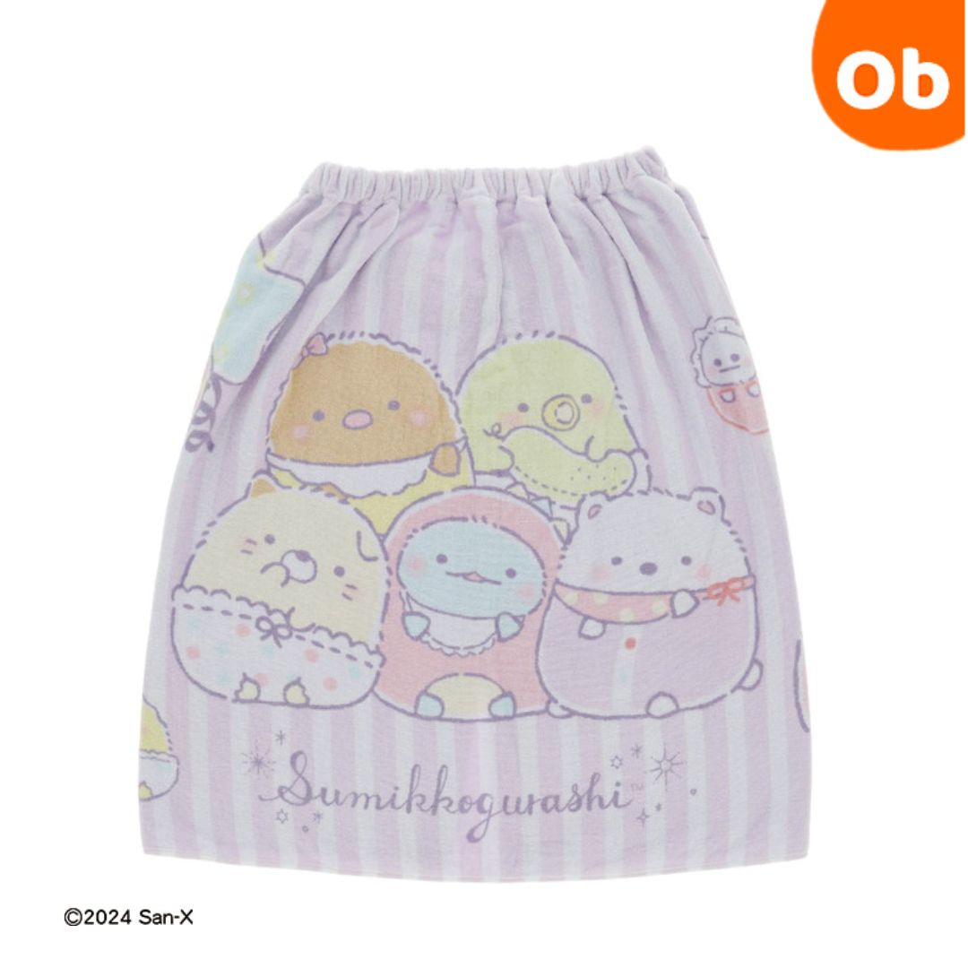 すみっコぐらし ゆるゆるすみっコベビー　60丈　巻きタオル　ラップタオル　60×110cm【ネコポス ...