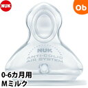 ヌーク プレミアムチョイス替えニップル シリコーン／0-6カ月用／Mミルク NUK