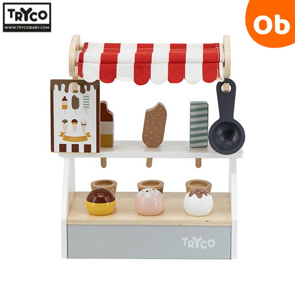 TRYCO トライコ アイスクリームショップ 18カ月から ごっこ遊び お店屋さん 木製玩具 ダッドウェイ【送料無料　沖縄・一部地域を除く】
