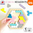 シルバーバック 木製！ひらめき　図形パズル HEXAGON PUZZLE（ヘキサゴンパズル）　知育玩具　知育パズル