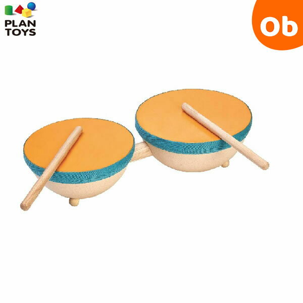 PLANTOYS(プラントイ) ダブルドラム　6425【3歳から6歳頃まで 木製玩具 楽器のおもちゃ　太鼓のおもちゃ プレゼント…