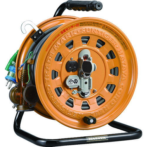 ハタヤ 逆配電型コードリール マルチテモートリール単相100Vアース付27＋6m TGM-130K 【106-1844】