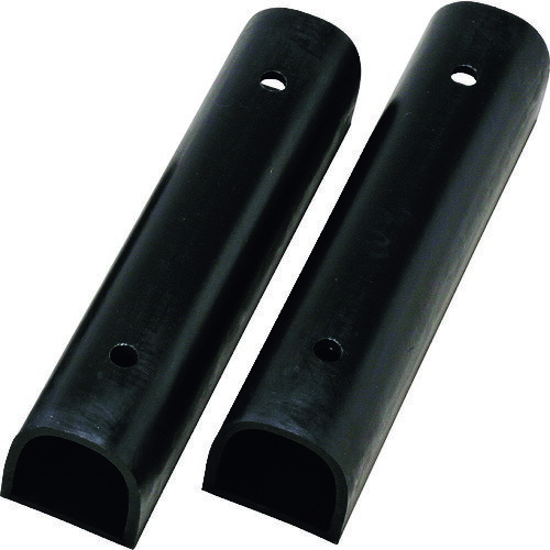 緑十字 カーストップ（車止め） カーストップ−100W 高さ100×幅100×全長450 2個組 ゴム製 120030 【106-..