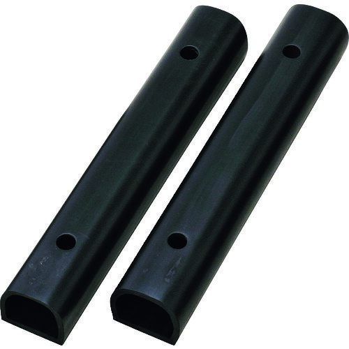 緑十字 カーストップ（車止め） カーストップ−70W 高さ70×幅70×全長450mm 2個組 ゴム製 120020 【114-0808】