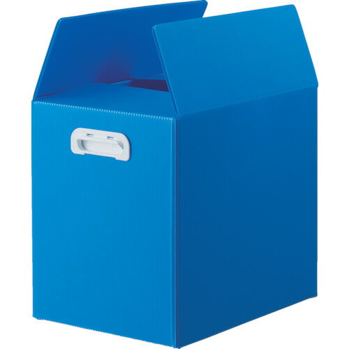 TRUSCO ダンボールプラスチックケース 5枚セット B4サイズ 取っ手穴なし ブルー TDP-B4D-5B 【114-5744】