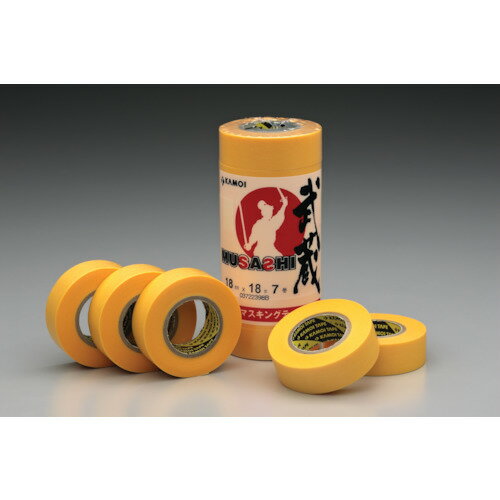 カモ井 和紙マスキングテープ 武蔵 12mm幅 10巻入り MUSASHIJAN-12 【121-8204】
