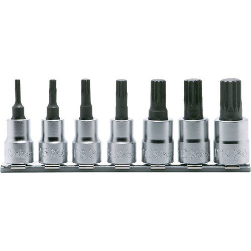 コーケン 9．5mm差込 3重4角ビットソケット（XZN）レールセット 7ヶ組 RS3020/7-L50 【121-8349】