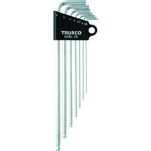 TRUSCO ロングボールポイント六角棒セット 7本組 GXBL-7S (ロングタイプ 7ホングミ 1.5-6MM) 【125-2968】
