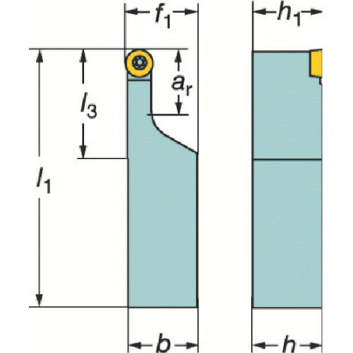 サンドビック コロターン107 ポジチップ用シャンクバイト（210） SRDCR 3225P 08-A (210) 【128-1607】