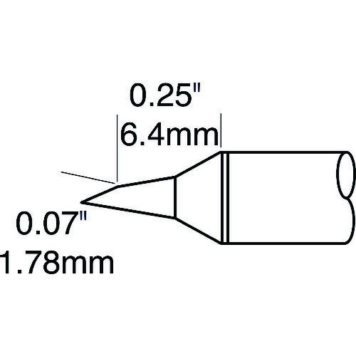 【特長】■MXシリーズ用チップカートリッジです。【仕様】■413℃　C型　1.78mm x 6.4mm　60°パワーチップ