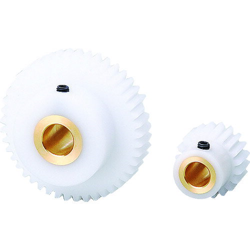 KG 白POM平歯車 S1DB 20B＋1008 形状Bm（黄銅ブッシュ入り） モジュール1 歯数20 S1DB 20B+1008 【149-5520】