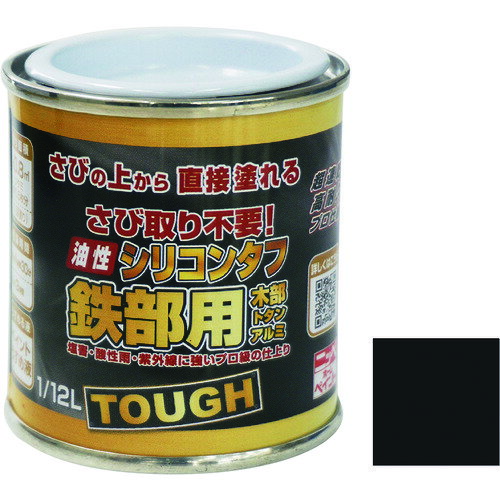 ニッぺ 油性シリコンタフ 1／12L つやなしブラック HYS114−1／12 4976124219207 【158-4906】